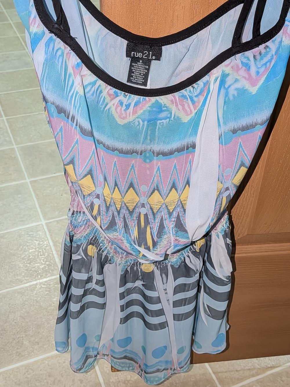 Rue21 Pastel Aztec Print Sleeveless Tunic - Blue, Pink, Yellow, Gray